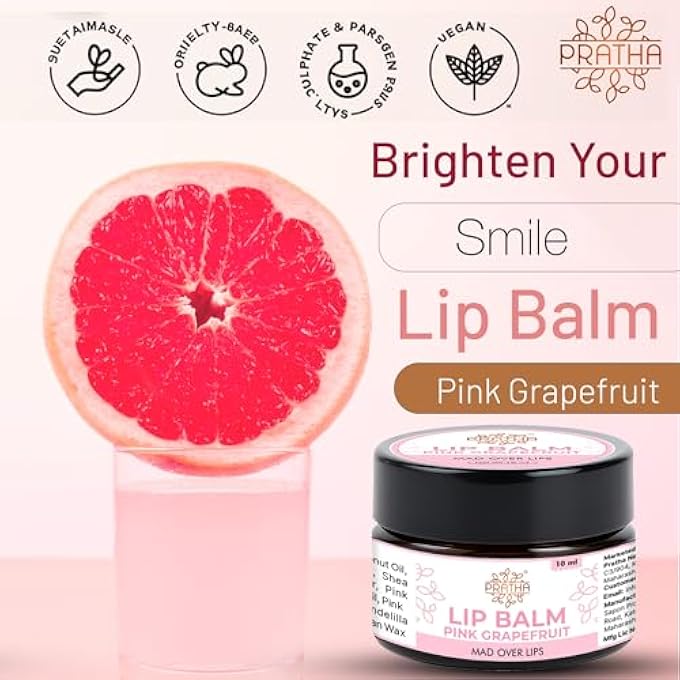 PRATHA LIP BALM NATURAL PINK GRAPEFRUIT LIP BALM LIP CARE BUTTER - Image 3